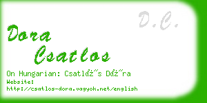 dora csatlos business card